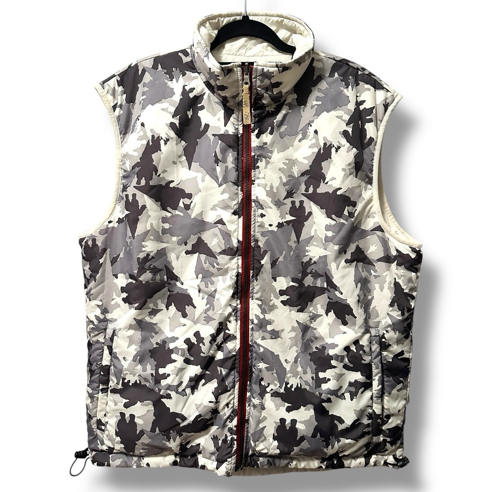 Vintage Timberland Reversible Camo Puffer Vest Men's XL Outdoor Utility Gorpcore